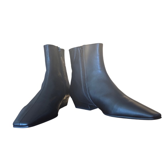 Jeffrey Campbell Ichabod Black Square Toe Ankle Boots Size 9 New - Picture 2 of 6